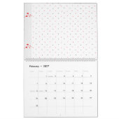 Calendrier Un ensemble complexe de design floral noir et blan (Feb 2027)