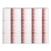 Calendrier Un ensemble complexe de design floral noir et blan (Protection)