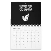 Calendrier Un ensemble de règles de salle de bains (Mar 2026)