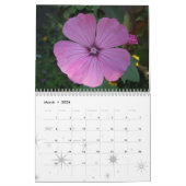 Calendrier Un illustré de fleur (Mar 2026)