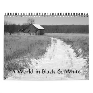 Calendrier Un monde en noir et blanc