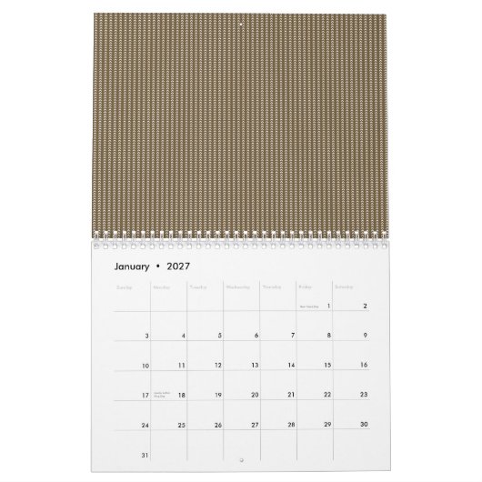 Calendrier Un motif arrière - plan texturé dans différentes n (Jan 2027)