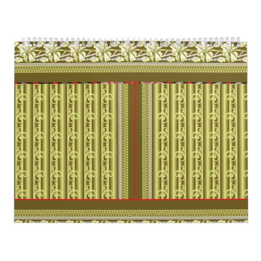 Calendrier un motif de point de croix d'un vase avec fleurs (Protection)