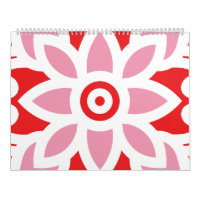 un motif rouge et blanc avec une fleur