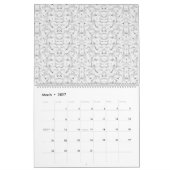 Calendrier Un motif texturé aux teintes blanches et grises, (Mar 2027)