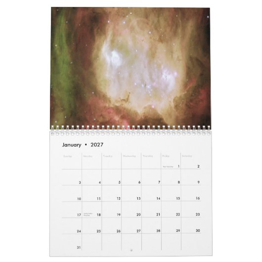 Calendrier Un Spectaculaire Stellaire Spatial Profond (Jan 2027)