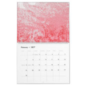Calendrier un tableau d'un ciel rouge arboré (Feb 2027)