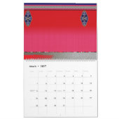 Calendrier un tableau d'une femme en robe rose (Mar 2027)