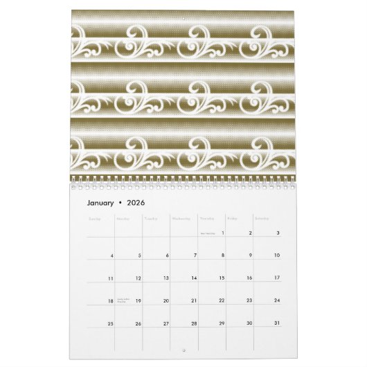 Calendrier Un tapis richement coloré présente une géométrie s (Jan 2026)