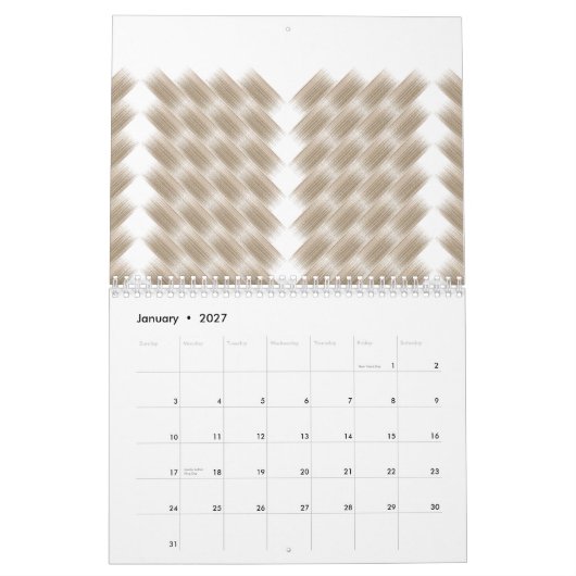 Calendrier Un triangle blanc équilatéral centré sur une plain (Jan 2027)