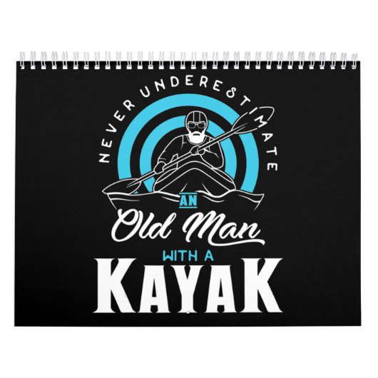 Calendrier Un vieil homme avec un Kayak (Protection)