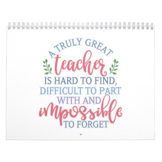 Calendrier Un vrai grand professeur amusant à dire (Protection)