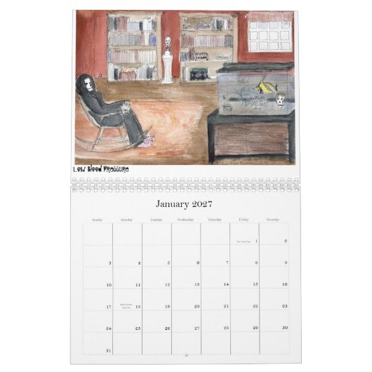 Calendrier Une année avec la mort (Jan 2027)