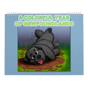 Calendrier Une année colorée de Terre-Neuviens