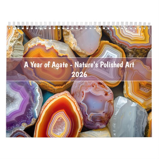 Calendrier Une année d'agate – L'art poli de la nature (Protection)