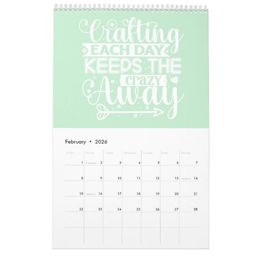 Calendrier Une année d'artisanat (Feb 2026)