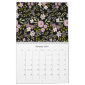 Calendrier Une année de fleurs Pages illustrées (Jan 2026)