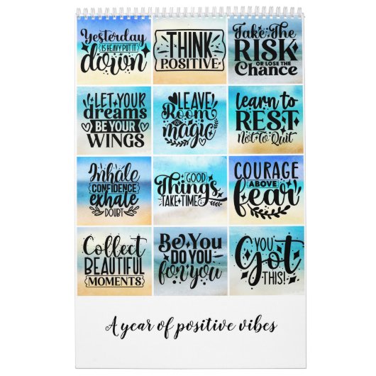 Calendrier Une année de vibrations positives (Protection)