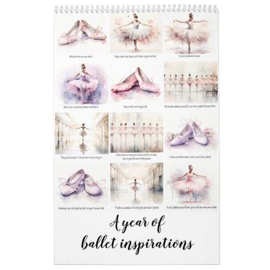 Calendrier Une année d'inspiration ballet (Protection)