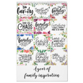 Calendrier Une année d'inspiration familiale (Protection)