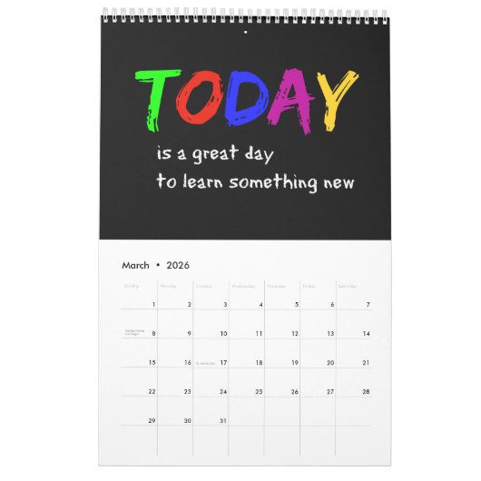 Calendrier Une année d'inspiration pour les enseignants (Mar 2026)