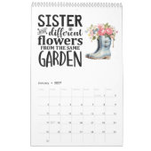 Calendrier Une année d'inspiration soeur (Jan 2027)