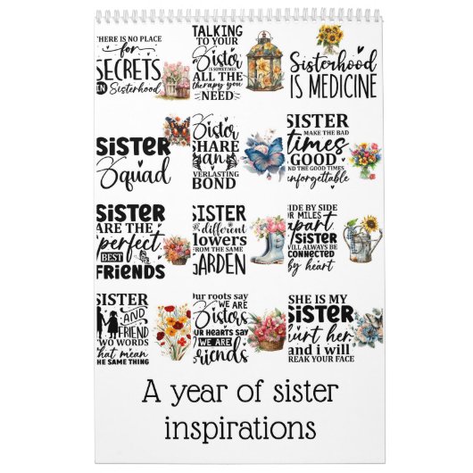 Calendrier Une année d'inspiration soeur (Protection)