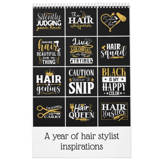 Calendrier Une année d'inspiration styliste cheveux (Protection)