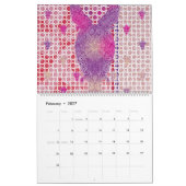 Calendrier une conception d'un arrière - plan pourpre avec de (Feb 2027)