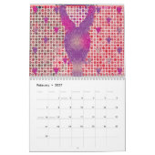 Calendrier une conception d'un arrière - plan pourpre avec de (Feb 2027)