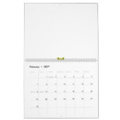 Calendrier une fleur verte et rouge aux points noirs (Feb 2027)