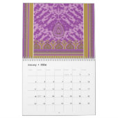 Calendrier Une image violette et dorée, élégante (Jan 2026)