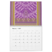 Calendrier Une image violette et dorée, élégante (Feb 2027)