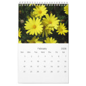 Calendrier - une page - Fleurs de jardin (Feb 2026)