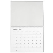 Calendrier une paire de feuilles rouges sur un arrière - plan (Jan 2027)