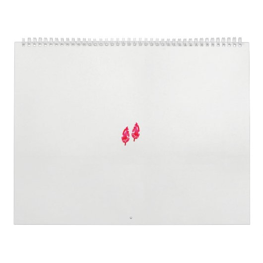 Calendrier une paire de feuilles rouges sur un arrière - plan (Protection)