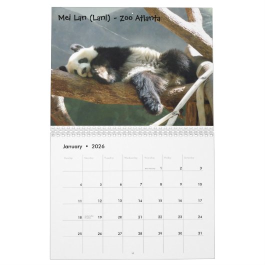 Calendrier Une passion pour des pandas ! , 2009 classent, (Jan 2026)