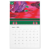 Calendrier une peinture d'une grenouille dans un champ d'herb (Mar 2026)