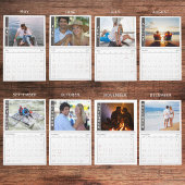 Calendrier Une photo par mois et un collage sur la couverture