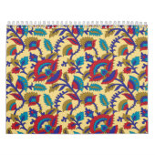 Calendrier Une pièce d'art textile vibrante avec du rouge aud (Protection)