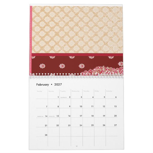 Calendrier Une superbe robe mariage indienne ornée d'exqui (Feb 2027)