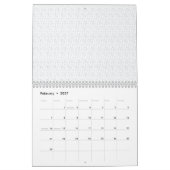 Calendrier Une surface entièrement blanche et sans fonctionna (Feb 2027)