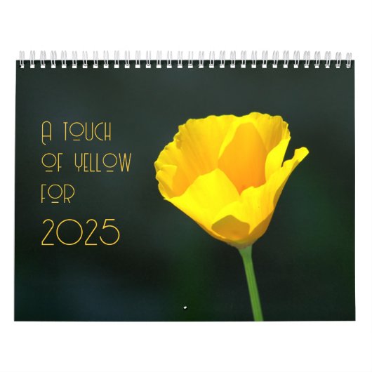 Calendrier une touche de jaune pour 2025 (Protection)