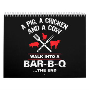Calendrier Une Vache De Poulet De Cochon Entre Dans Un Bar Fu