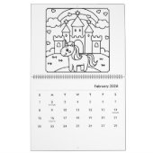 Calendrier Unicorn and Princess Coloring Calendar (Feb 2026)