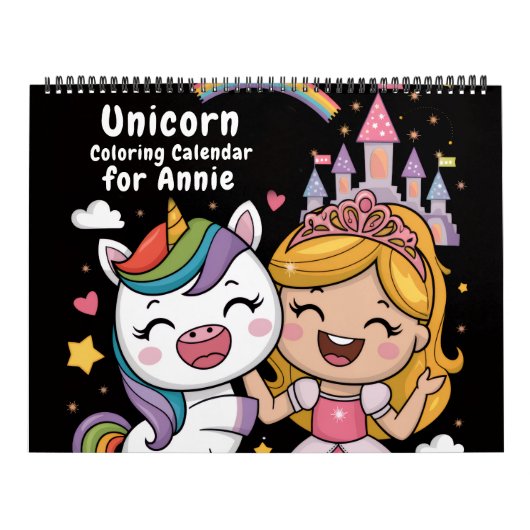 Calendrier Unicorn and Princess Coloring Calendar (Protection)