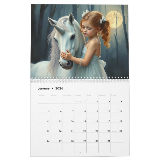 Calendrier Unicornes et Maidens (Jan 2026)