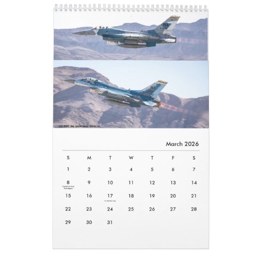 Calendrier USAF 2023 (Mar 2026)