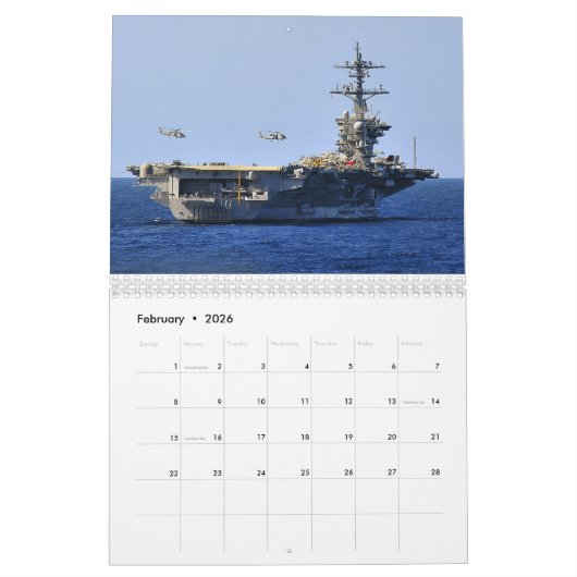 Calendrier USS Carl Vinson (CVN 70) (Feb 2026)