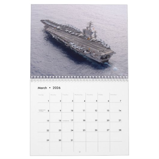 Calendrier USS Dwight Eisenhower (Mar 2026)